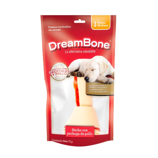 Imagen de SNACKS DREAMBONE HUESO DE POLLO PARA PERRO 71 G