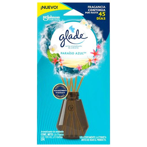 Imagen de VARITAS AROMATIZANTES GLADE PARAÍSO AZUL 6 UND 100 ML