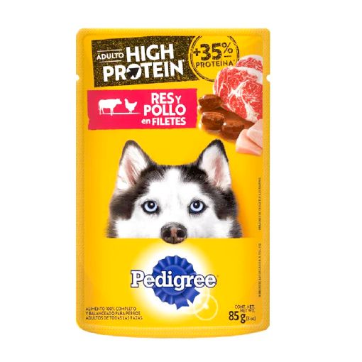 Imagen de ALIMENTO HÚMEDO PEDIGREE RES & POLLO FILETES PARA PERRO ADULTO 85 G