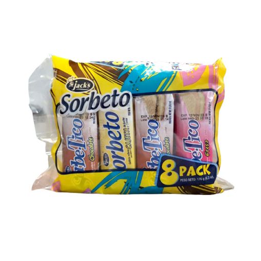 Imagen de SORBETO JACK'S SORBETICO SURTIDOS 8 UND 176.00 G