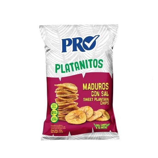 Imagen de PLATANITOS PRO MADUROS CON SAL  140 G