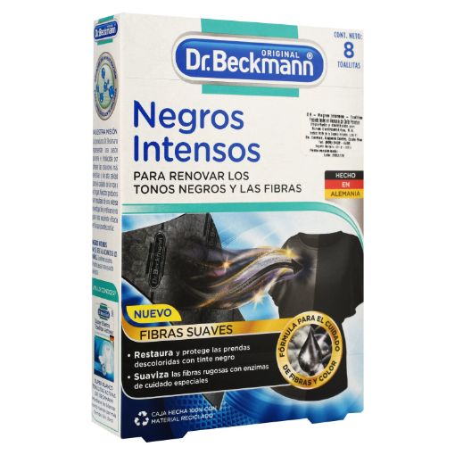 Imagen de TOALLITAS DR BECKMANN NEGROS INTENSOS 8.00 UND