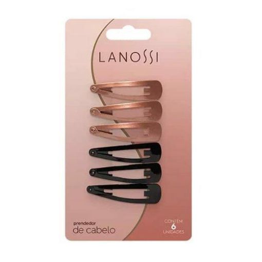 Imagen de GANCHO LANOSSI ROSA NEGRO PARA CABELLO UND