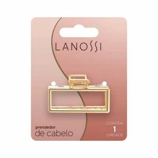 Imagen de PIRAÑA LANOSSI METAL GOLD MEDIANA PARA CABELLO 1 UND