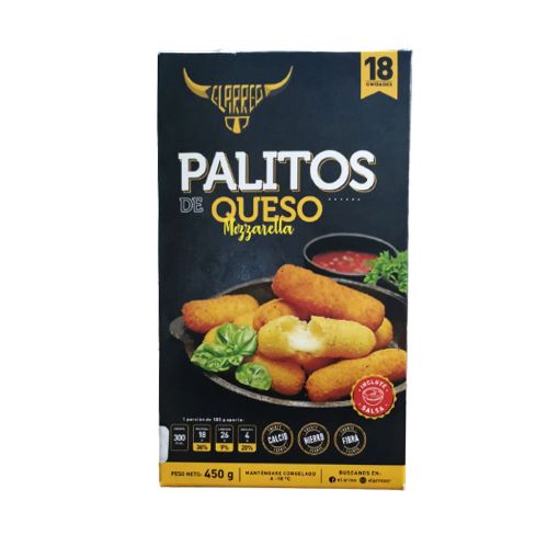 Imagen de PALITOS EL ARREO DE QUESO MOZZARELLA INCLUYE SALSA 18 UN 450.00 G