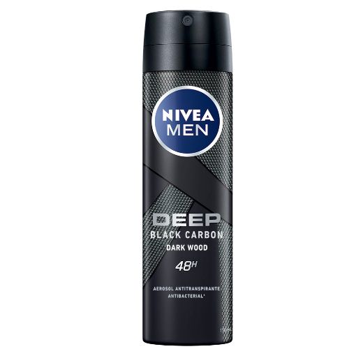 Imagen de DESODORANTE NIVEA DEEP DARK WOOD 48 H PARA HOMBRE EN AEROSOL  150.00 ML