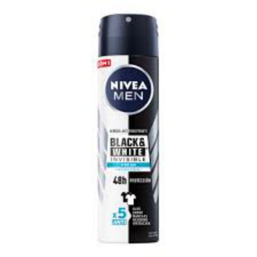 Imagen de DESODORANTE NIVEA PARA HOMBRE BLACK & WHITE FRESH 48 H PARA HOMBRE EN  AEROSOL 150.00 ML