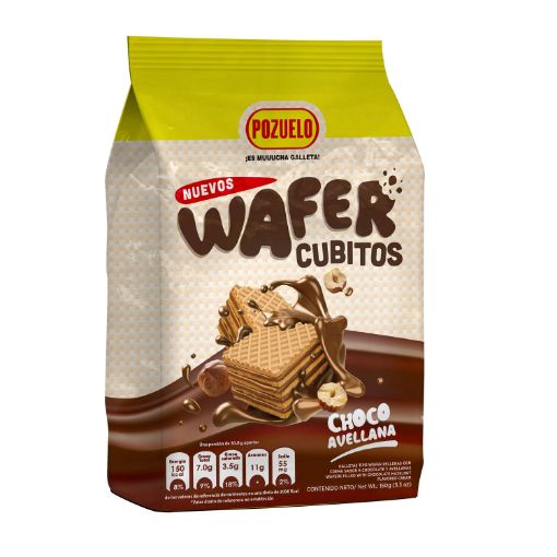 Imagen de WAFER CUBITOS POZUELO CHOCO AVELLANA 150 G