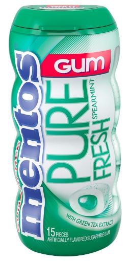 Imagen de GOMA DE MASCAR MENTOS PURE FRESH SPEARMINT 15 UND 30,00 g 