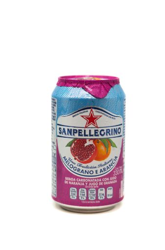 Imagen de BEBIDA  SAN PELLEGRINO GASIFICADA GRANADA & NARANJA LATA 330 ml 