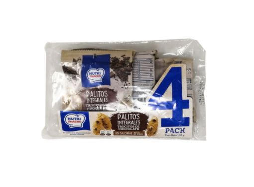 Imagen de PALITOS INTEGRALES NUTRI SNACKS CON TROCITOS DE CHOCOLATE 100 g 