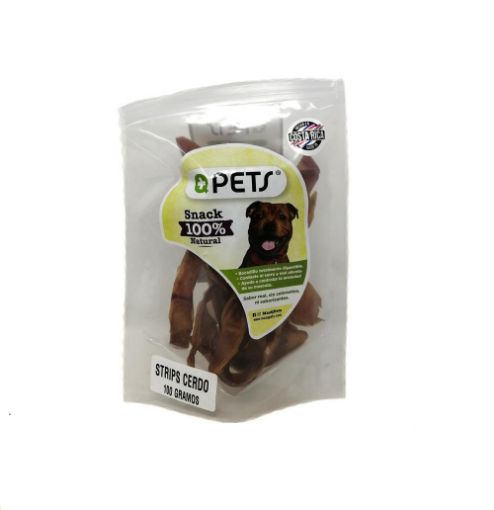 Imagen de SNACK MAS Q PETS STRIPS DE CERDO PARA MASCOTAS 100 g 