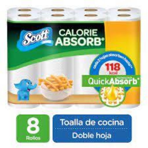 Imagen de TOALLAS DE COCINA SCOTT 480 HOJAS DOBLES 8 