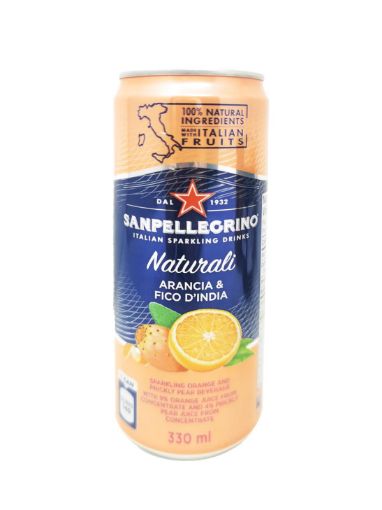 Imagen de BEBIDA SAN PELLEGRINO NATURALI NARANJA & HIGO CHUMBO LATA 330 ml 