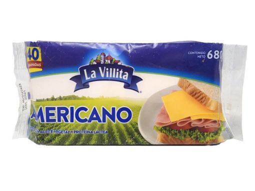 Imagen de QUESO AMERICANO LA VILLITA REBANADO 40 UND 680 g 