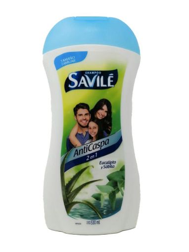 Imagen de SHAMPOO SAVILE ANTICASPA 2 EN 1 EUCALIPTO & SABILA 530 ml 