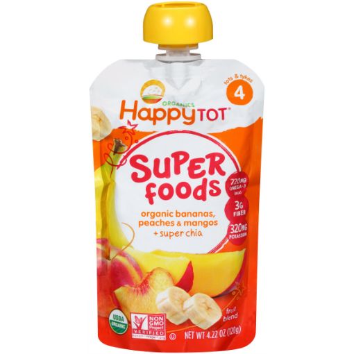 Imagen de COLADO HAPPY TOT BANANO MELOCOTÓN MANGO & CHIA FLEX UP 120 g 