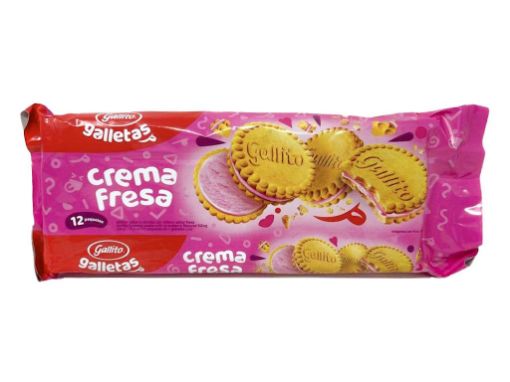 Imagen de GALLETA GALLITO CREMA FRESA 12 UND 336 g 