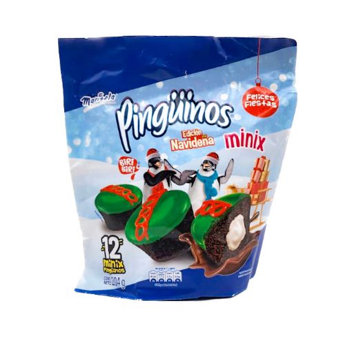Imagen de PASTELITOS MARINELA PINGUINOS NAVIDEÑOS 12 UND 204 G