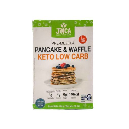 Imagen de PREMEZCLA JINCA FOODS PARA PANCAKES Y WAFFLES KETO LOW CARB 454 G