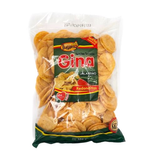 Imagen de TORTILLAS TOSTADAS ILUSION GINA JALAPEÑO 250 G