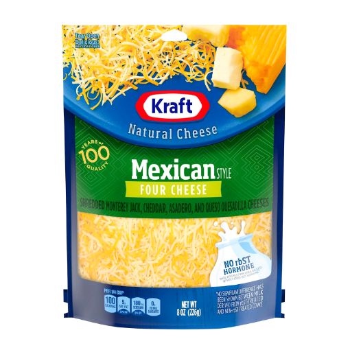 Imagen de QUESO KRAFT ESTILO MEXICANO CUATRO QUESOS 226 G