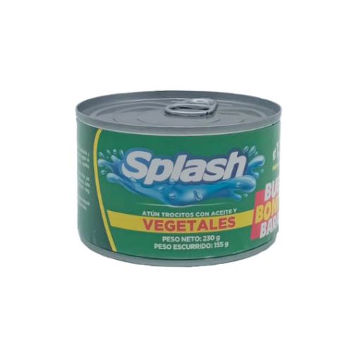 Imagen de ATÚN SPLASH TROCITOS CON VEGETALES EN ACEITE 155 G