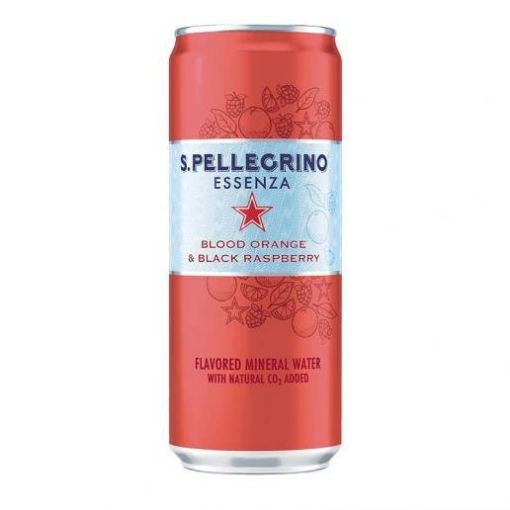 Imagen de BEBIDA SAN PELLEGRINO BLOOD ORANGE & BLACK RASPERRY LATA  300 ml 