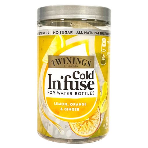 Imagen de INFUSIÓN FRÍA TWININGS LIMÓN NARANJA & JENGIBRE 30 g 