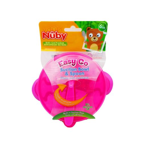 Imagen de PLATO HONDO NUBY CON SUCCION Y CUCHARA 1.00 UND