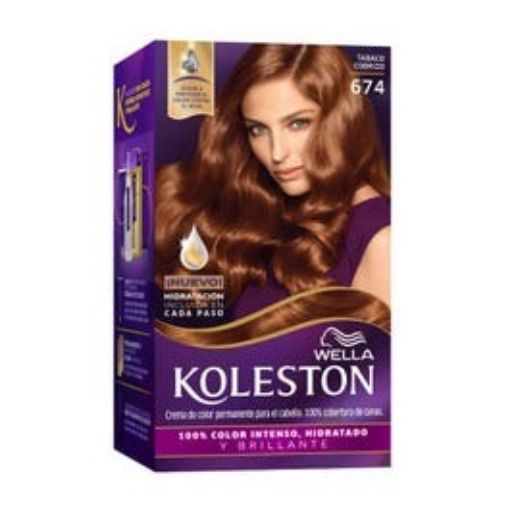 Imagen de TINTE PARA CABELLO KOLESTON TABACO COBRIZO # 674 1 UND