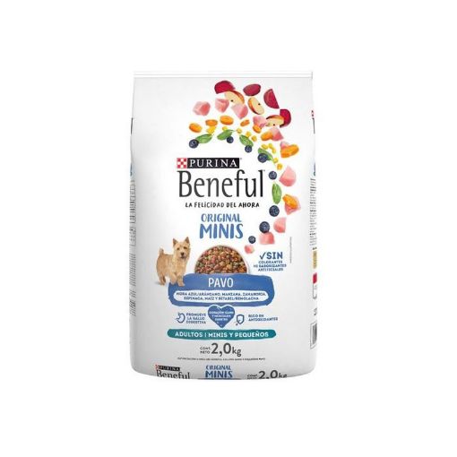 Imagen de ALIMENTO PURINA BENEFUL ORIGINAL MINIS PAVO 2000 G