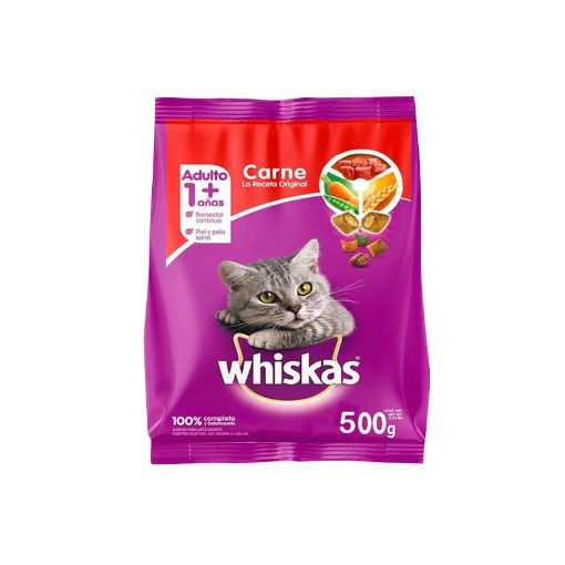 Imagen de ALIMENTO PARA GATO WHISKAS CARNE ADULTO 500,00 g 