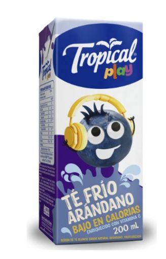 Imagen de JUGO TROPICAL PLAY TÉ FRIO ARÁNDANO TETRA PACK 200 ML