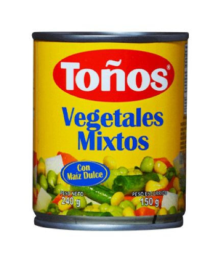 Imagen de VEGETALES MIXTOS TONOS LATA 150 G