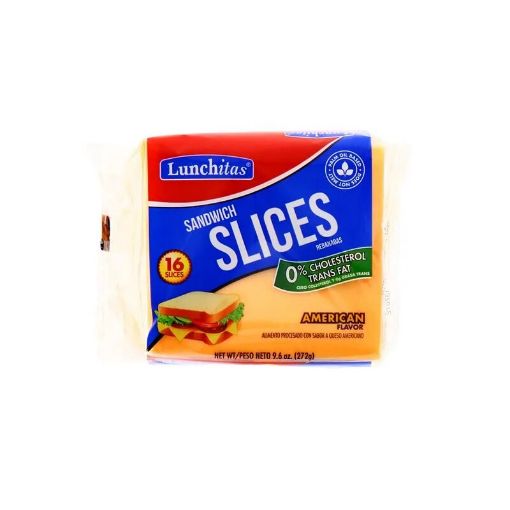 Imagen de QUESO AMERICANO LUNCHITAS REBANADO 16 UND 272 g 