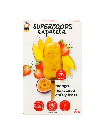 Imagen de HELADO ENPALETA SUPERFOODS MANGO MARACUYÁ CHÍA  & FRESA 4 UND 260 g 