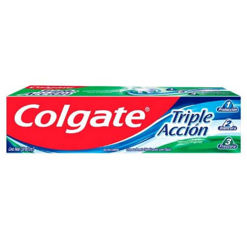 Imagen de CREMA DENTAL CON FLUOR COLGATE TRIPLE ACCION MENTA ORIGINAL 150,00 ml 