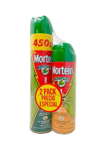 Imagen de OFERTA MORTEIN 750 ML- 2 UND INSECTICIDA NATURGARD MILTI INSECTOS 450 ML+300 ML  