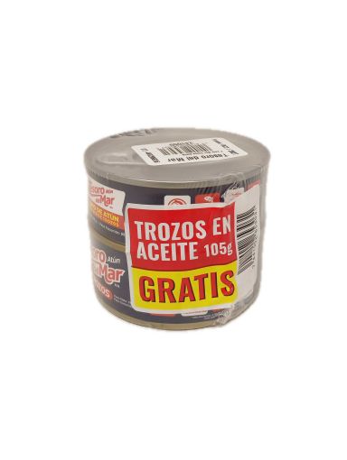 Imagen de OFERTA TESORO DEL MAR 185 G-1 ATÚN TROZOS EN ACEITE 105 G+1 ATÚN TROZOS EN ACEITE 80 G PRECIO ESPECIAL 