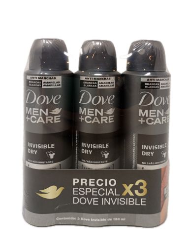 Imagen de OFERTA DOVE 450 ML-3 UND DESODORANTE MEN+CARE PARA HOMBRE EN AEROSOL 150 ML