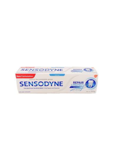 Imagen de CREMA DENTAL CON FLUOR PARA DIENTES SENSIBLES SENSODYNE REPARA & PROTEGE 100.00 G