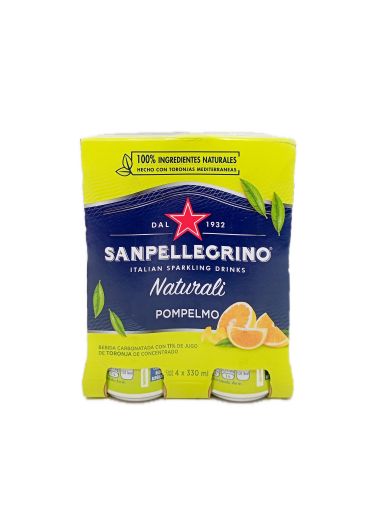 Imagen de BEBIDA SAN PELLEGRINO TORONJA 330 ML LATA 4 UND 1320 ml 