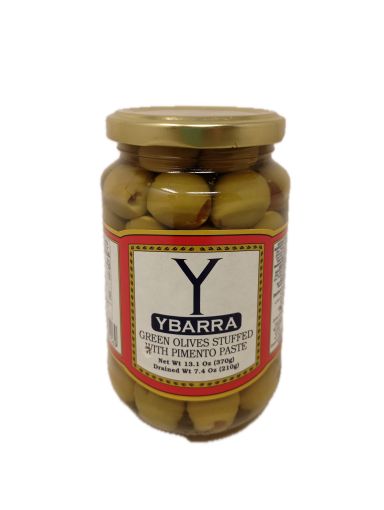 Imagen de ACEITUNA YBARRA MANZANILLA VERDE RELLENA CON PASTA DE PIMIENTO 210 G