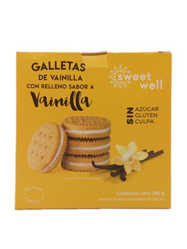 Imagen de GALLETAS  SWEETWELL DE VAINILLA CON RELLENO DE VAINILLA 8 UND 288 g 