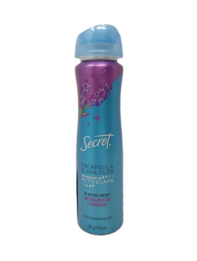 Imagen de DESODORANTE SECRET PH BALANCED LAVANDA PARA MUJER EN AEROSOL 150.00 ML