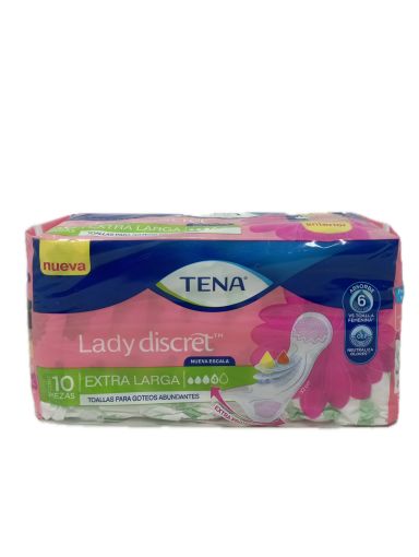 Imagen de TOALLA FEMENINA TENA LADY DISCRET EXTRA LARGA 10 und 