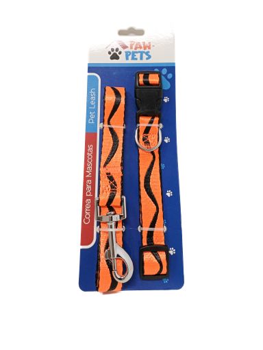 Imagen de JUEGO DE COLLAR Y CORREA PARA PERROS PAW PETS 120 CM #PAW-1039 1 UND