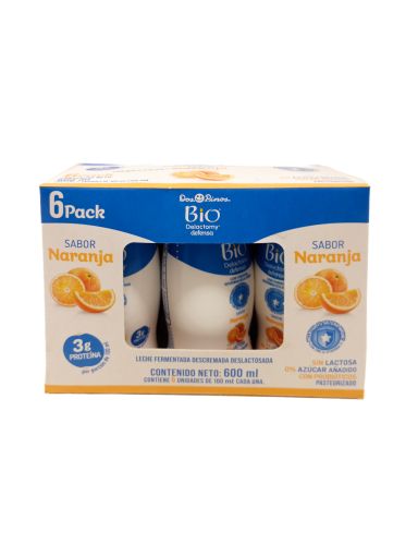 Imagen de YOGURT DOS PINOS BIO DELACTOMY NARANJA 6 UND 600 ML