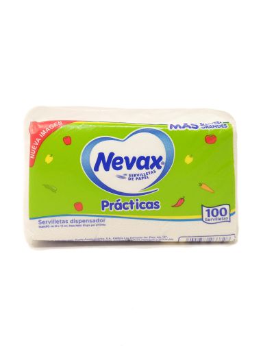 Imagen de SERVILLETAS NEVAX PRACTICAS BLANCAS DISPENSADOR 100 und 